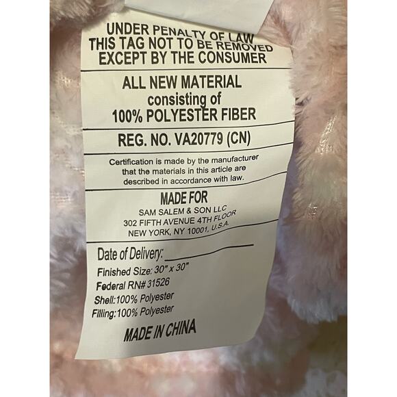 Heavenly Sent Kitty Cat Oversized Lovey Baby Security Blanket Pink Plush 30x30 - Picture 7 of 8